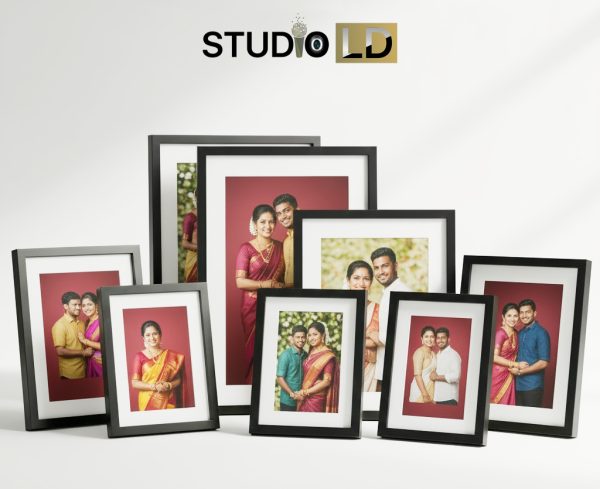 Black – Photo Frame with Print - 8x12 to 12x18