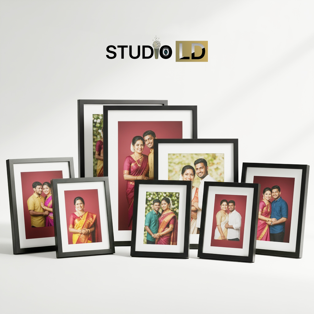 Studio LD Digital Shop - Black – Photo Frame with Print - 8x12 to 12x18