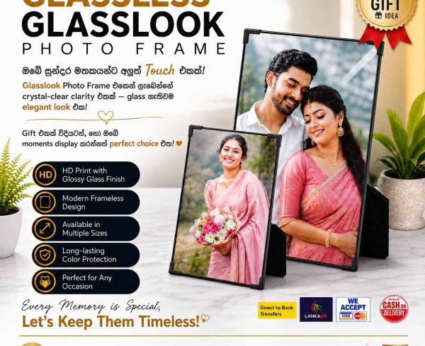 Glassless Glasslook Photo Frame – Premium Frameless Photo Display